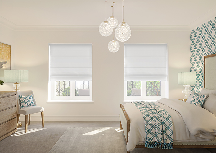 Ascot, Bright White - Motorised Roman Blind - Image 8